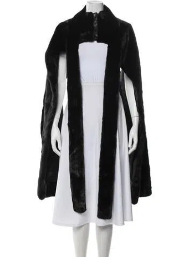 Pre-owned Alexandre Vauthier Mink Shawl In Black
