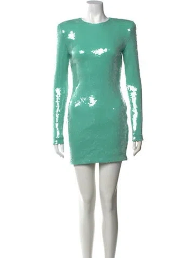 Pre-owned Alexandre Vauthier Nylon Mini Dress In Green