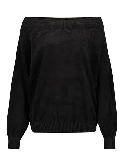 Alexandre Vauthier Off-shoulder Jumper In Black