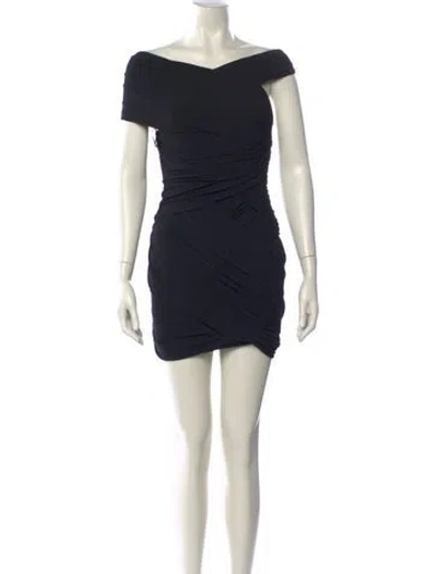 Pre-owned Alexandre Vauthier Off-the-shoulder Mini Dress W/ Tags In Black