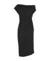 Alexandre Vauthier One-shoulder Draped Midi Dress In Black