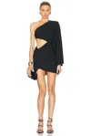Alexandre Vauthier One-shoulder Flared-sleeve Mini Dress