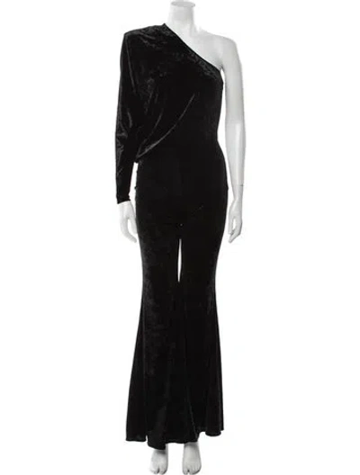 Pre-owned Alexandre Vauthier One-shoulder Jumpsuit In Black