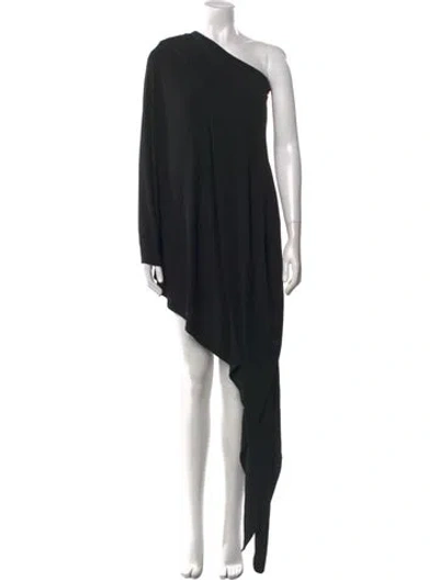 Pre-owned Alexandre Vauthier One-shoulder Long Dress W/ Tags In Black