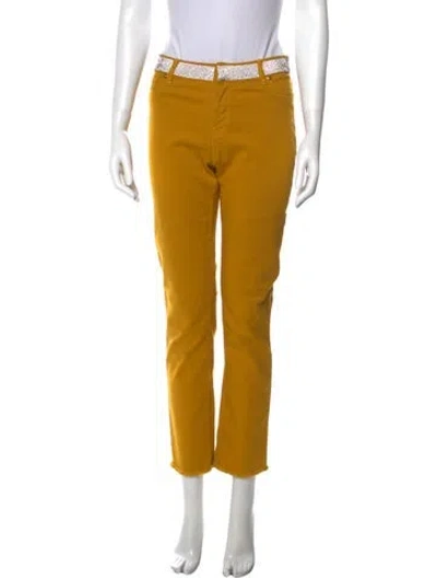 Pre-owned Alexandre Vauthier Pants In Yellow