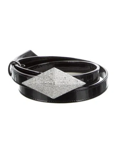 Pre-owned Alexandre Vauthier Patent Leather Belt In Black