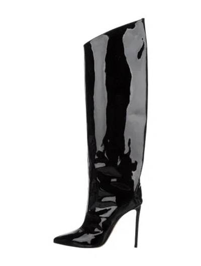 Pre-owned Alexandre Vauthier Patent Leather Boots In Black