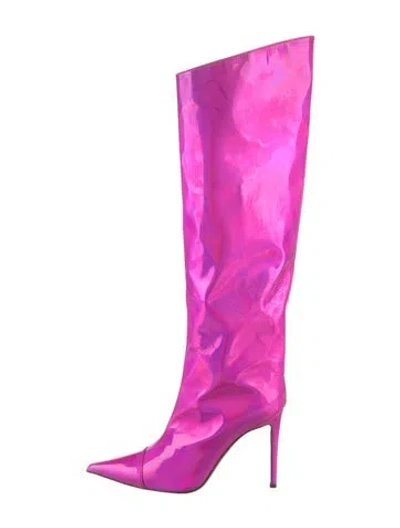 Pre-owned Alexandre Vauthier Patent Leather Boots In Pink
