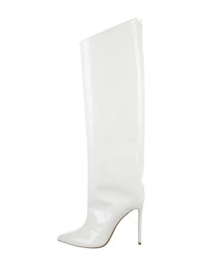Pre-owned Alexandre Vauthier Patent Leather Boots In White