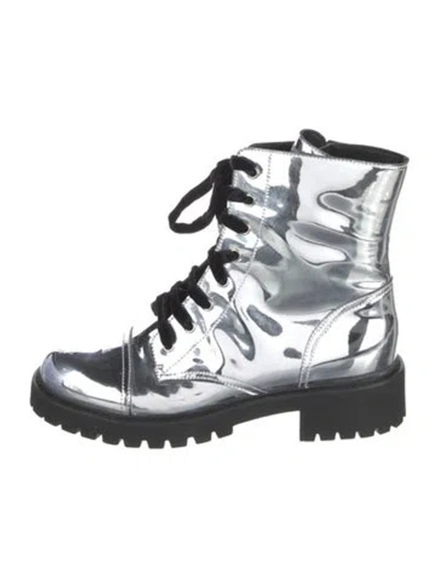 Pre-owned Alexandre Vauthier Patent Leather Combat Boots
