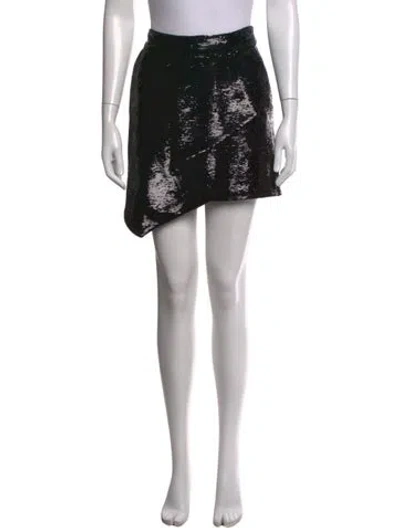 Pre-owned Alexandre Vauthier Patterned Mini Skirt In Black