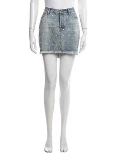 Pre-owned Alexandre Vauthier Patterned Mini Skirt In Blue
