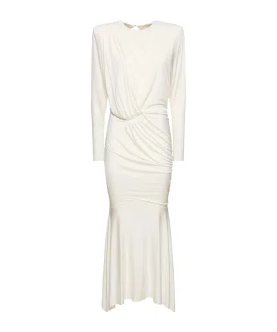 Alexandre Vauthier Pendant Long-sleeved Dress In White