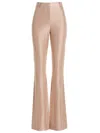 Alexandre Vauthier Pink Shiny Stretch Pants In Pink