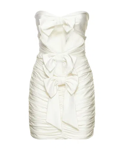Alexandre Vauthier Plain Jersey Mini Dress In White
