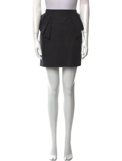 Pre-owned Alexandre Vauthier Pleated Accents Mini Skirt In Black