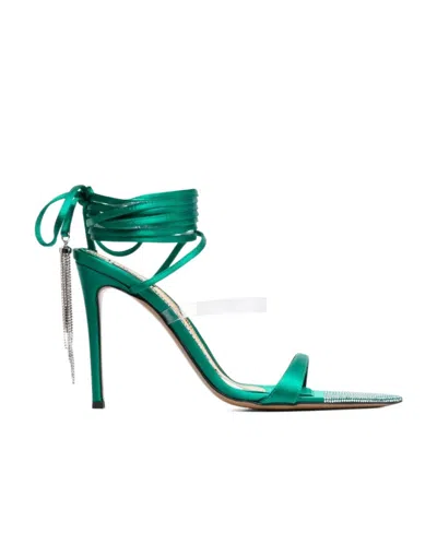 Alexandre Vauthier Pointed High-heeled Sandals In Green