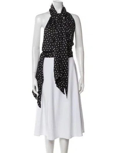 Pre-owned Alexandre Vauthier Polka Dot Print Halterneck Top In Multi