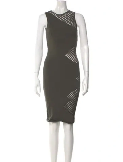 Pre-owned Alexandre Vauthier Printed Knee-length Dress In Green