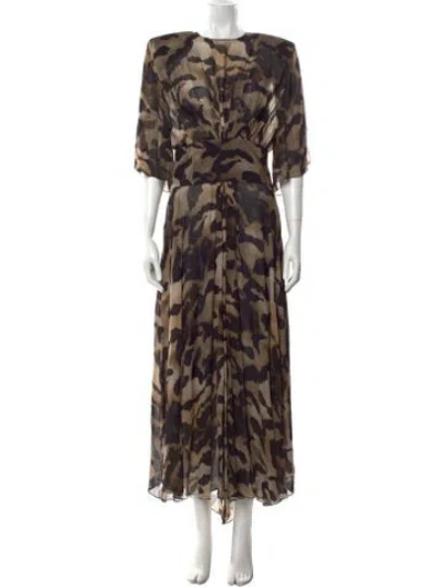 Pre-owned Alexandre Vauthier Printed Long Dress W/ Tags