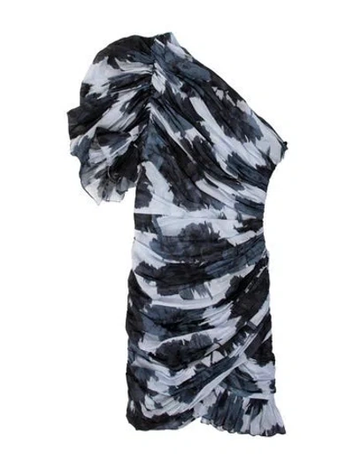 Pre-owned Alexandre Vauthier Printed Mini Dress In Blue