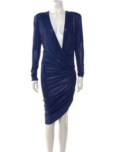 Pre-owned Alexandre Vauthier Printed Mini Dress In Blue