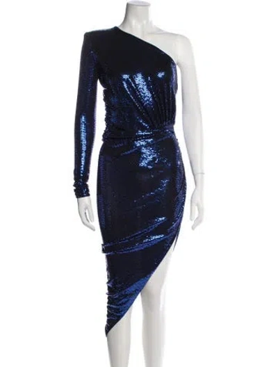 Pre-owned Alexandre Vauthier Printed Mini Dress In Blue