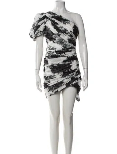 Pre-owned Alexandre Vauthier Printed Mini Dress In Grey