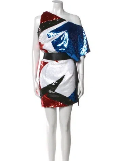 Pre-owned Alexandre Vauthier Printed Mini Dress W/ Tags In Multi