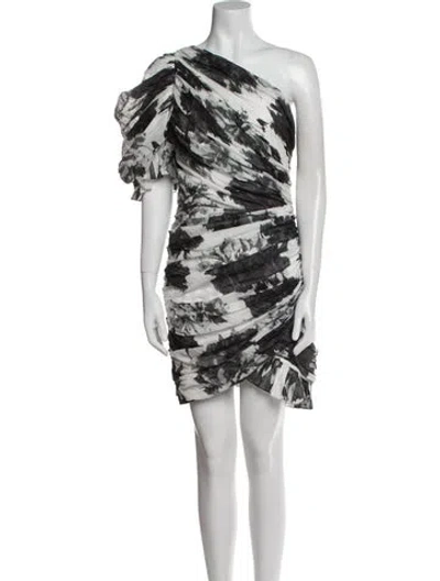 Pre-owned Alexandre Vauthier Printed Mini Dress In White