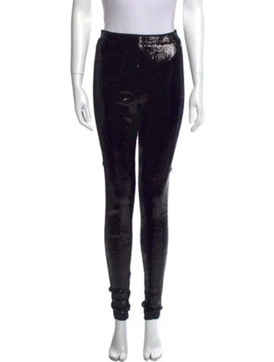 Pre-owned Alexandre Vauthier Printed Skinny Leg Pants In Black