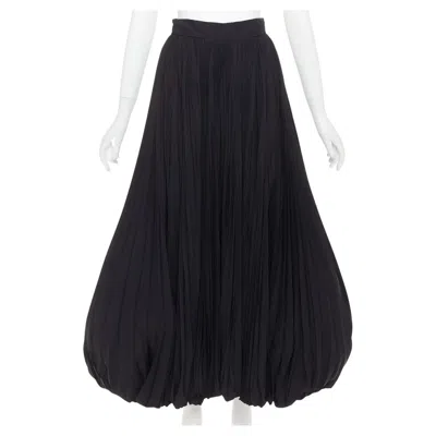 Pre-owned Alexandre Vauthier Rare  Couture Black Pleated Voluminous Bubble Hem Skirt
