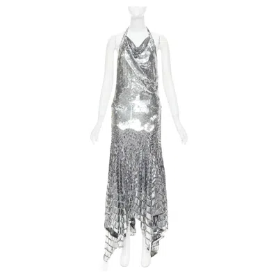 Pre-owned Alexandre Vauthier Rare  Couture Ss2022 Lesage Gradient Sequins Paillettes Gown In Gray