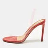 Alexandre Vauthier Red Pvc Slingback Sandals In Red