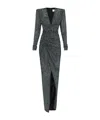 Alexandre Vauthier Rhinestone Trimmed Dress In Black