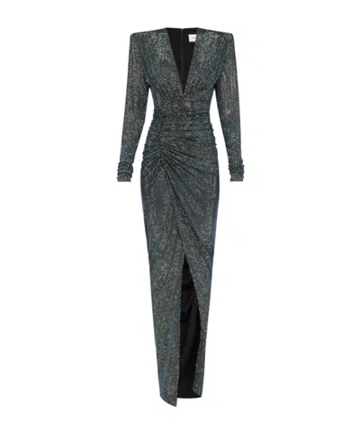 Alexandre Vauthier Rhinestone Trimmed Dress In Black