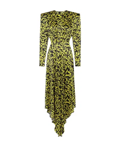 Alexandre Vauthier Round Neck Dress In Green