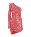 Alexandre Vauthier One-shoulder Sequin-embellished Minidress In Pink
