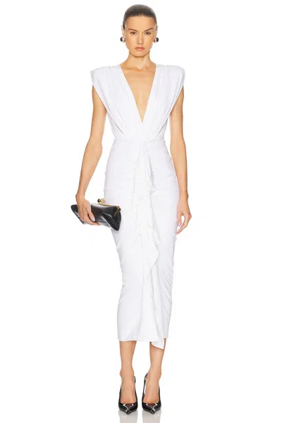 Alexandre Vauthier Ruched Midi Dress