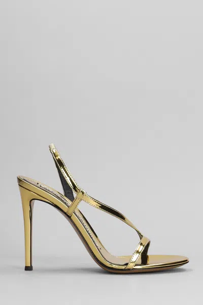 Alexandre Vauthier Sandals In Gold Leather
