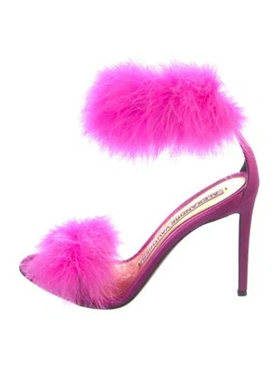 Pre-owned Alexandre Vauthier Satin D'orsay Pumps In Pink