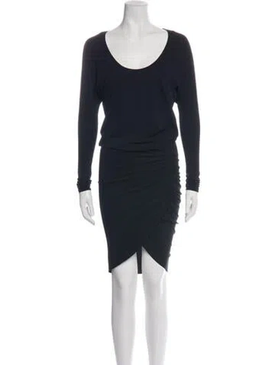 Pre-owned Alexandre Vauthier Scoop Neck Mini Dress In Blue