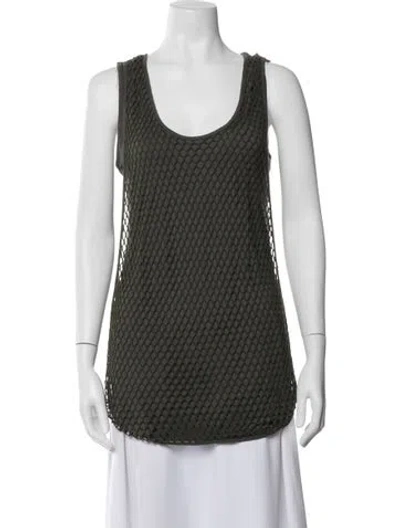 Pre-owned Alexandre Vauthier Scoop Neck Sleeveless Top In Green