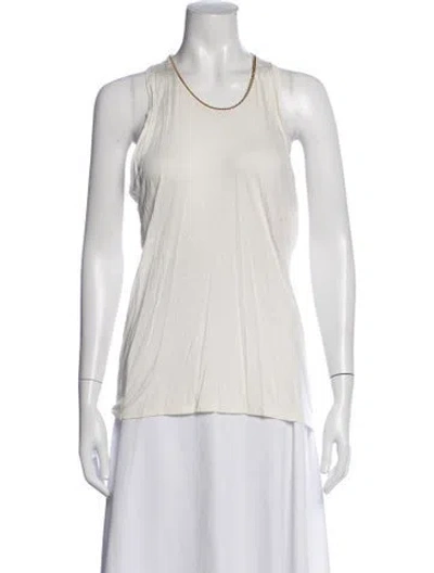 Pre-owned Alexandre Vauthier Scoop Neck Sleeveless Top In Neutrals