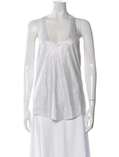 Pre-owned Alexandre Vauthier Scoop Neck Sleeveless Top In White