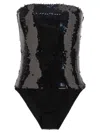 Alexandre Vauthier Sequin Embellished Strapless Stretch Bodysuit In Black
