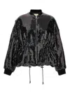 Alexandre Vauthier Black Sequin Bomber Jacket In Black
