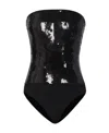 Alexandre Vauthier Sequin-embellished Strapless Bodysuit In Black