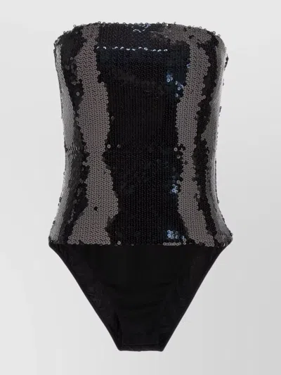 ALEXANDRE VAUTHIER SEQUIN EMBELLISHED STRAPLESS STRETCH BODYSUIT