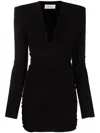 ALEXANDRE VAUTHIER SEQUIN-EMBELLISHED V-NECK MINI DRESS